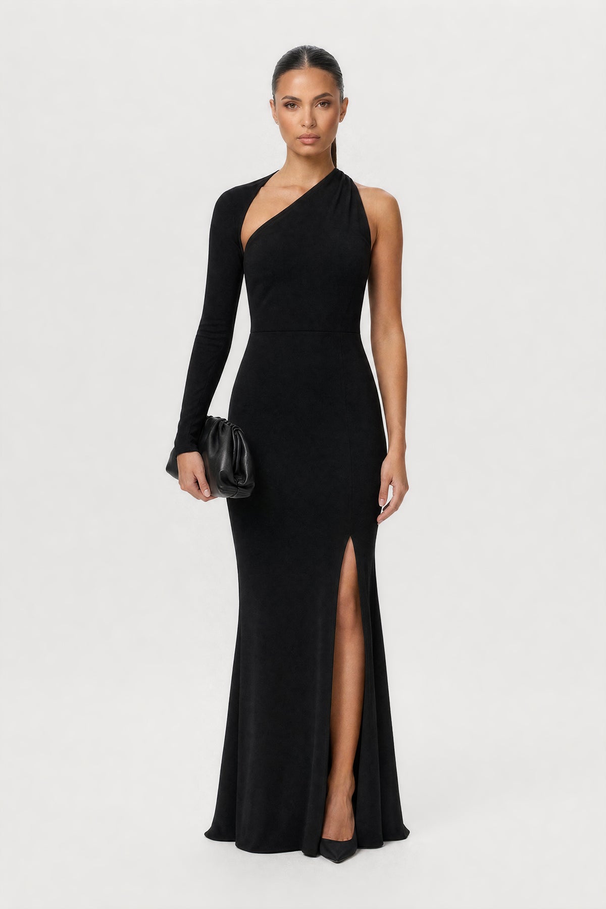 Asymmetric One-Shoulder Maxi Dress