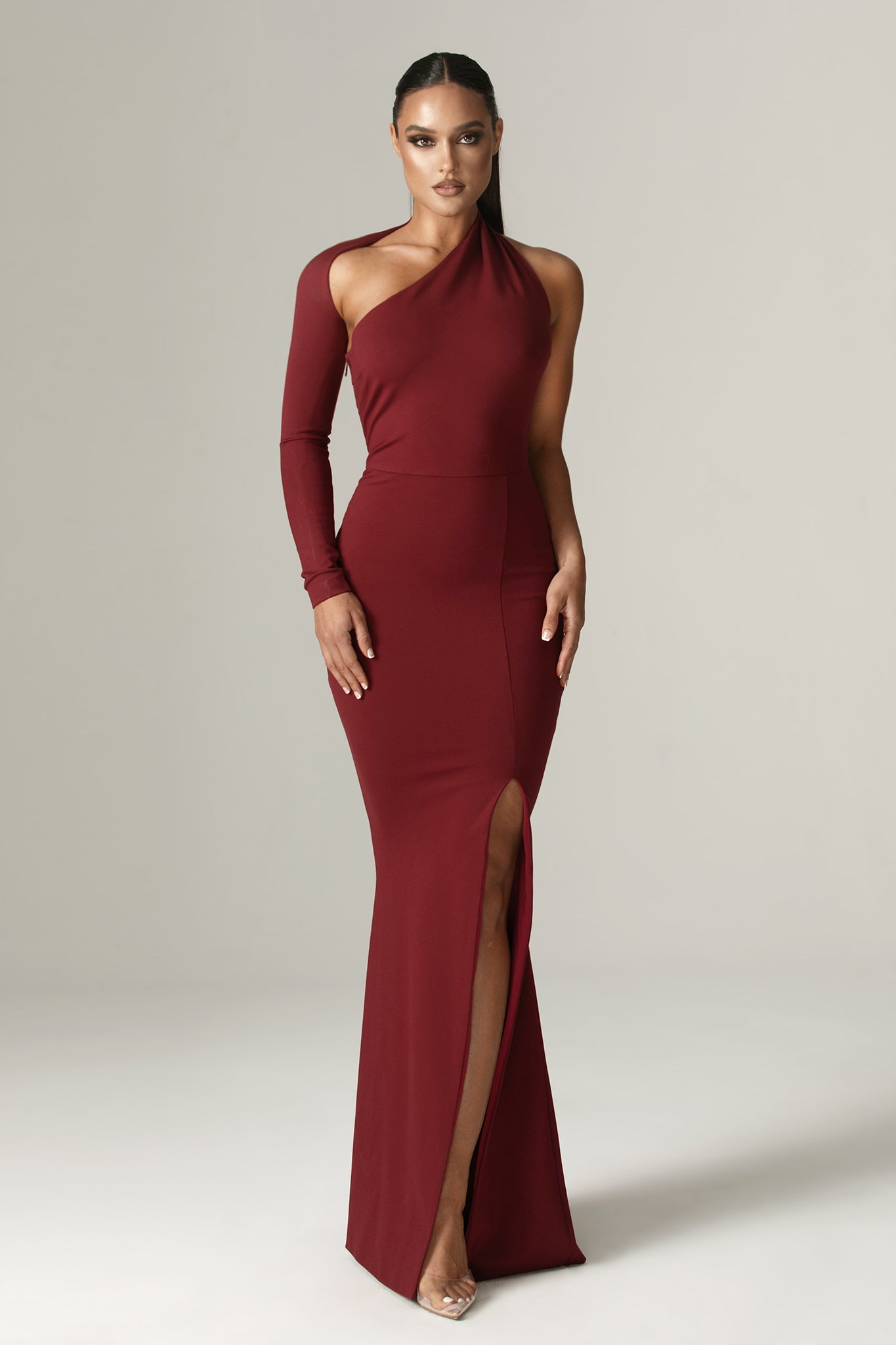 Asymmetric One-Shoulder Maxi Dress