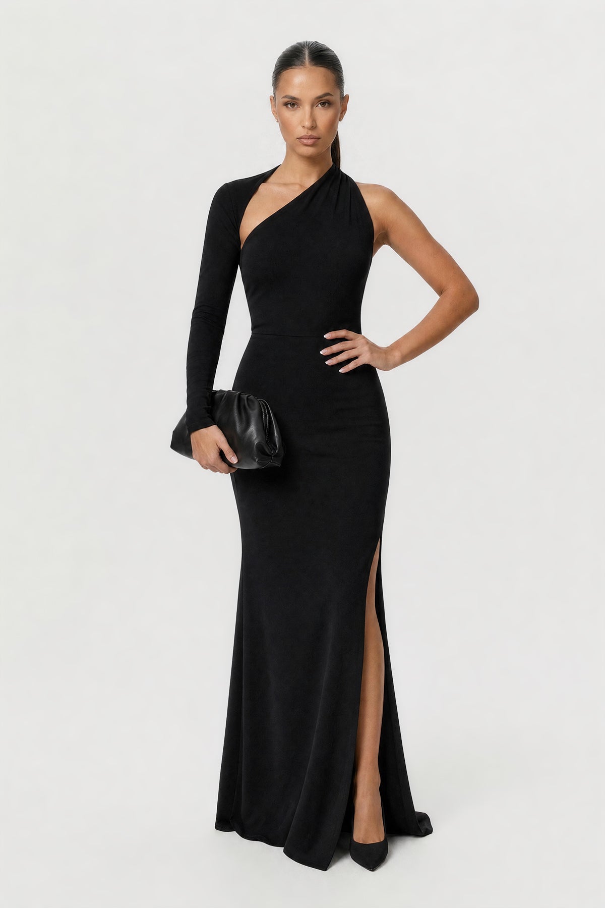 Asymmetric One-Shoulder Maxi Dress