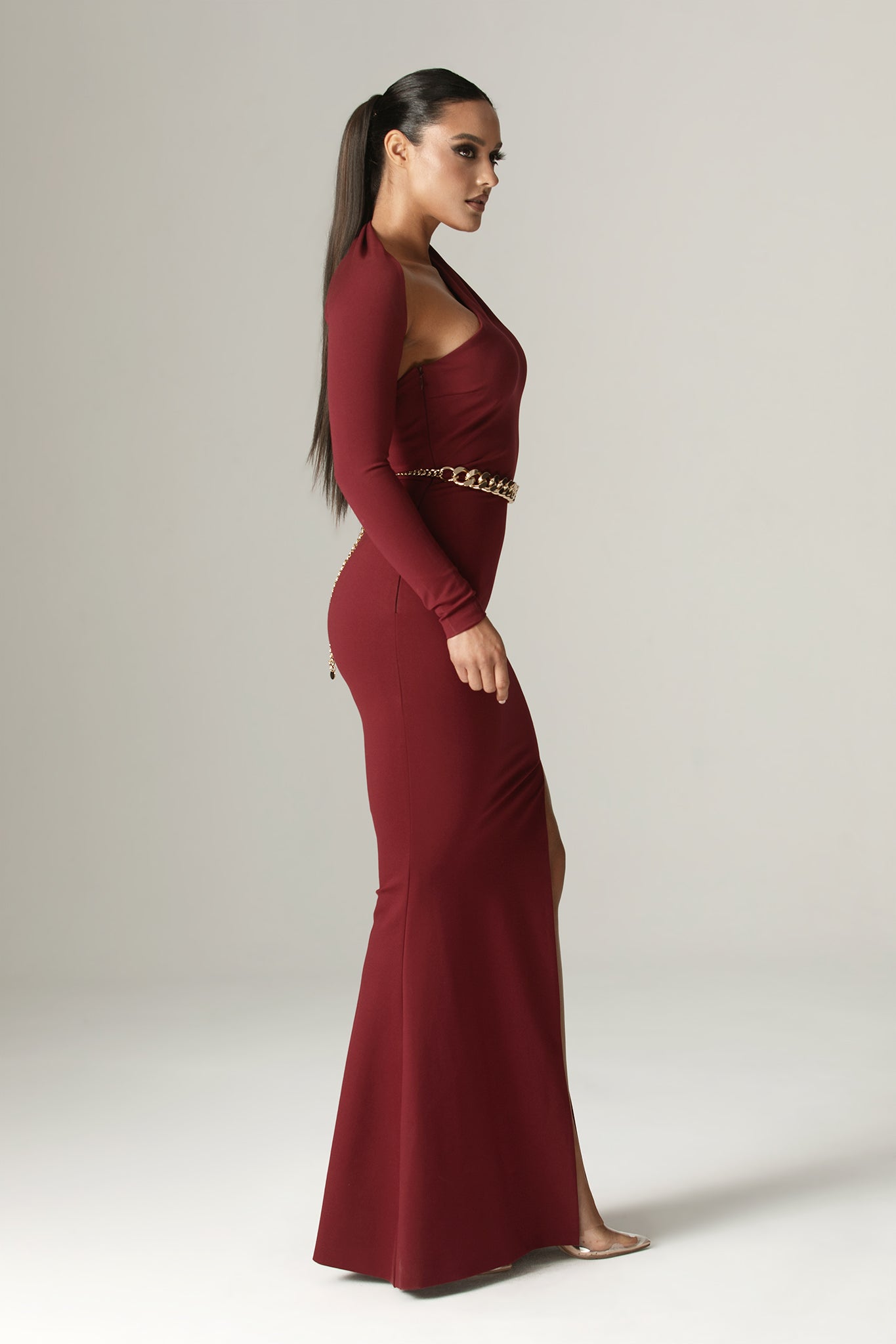 Asymmetric One-Shoulder Maxi Dress