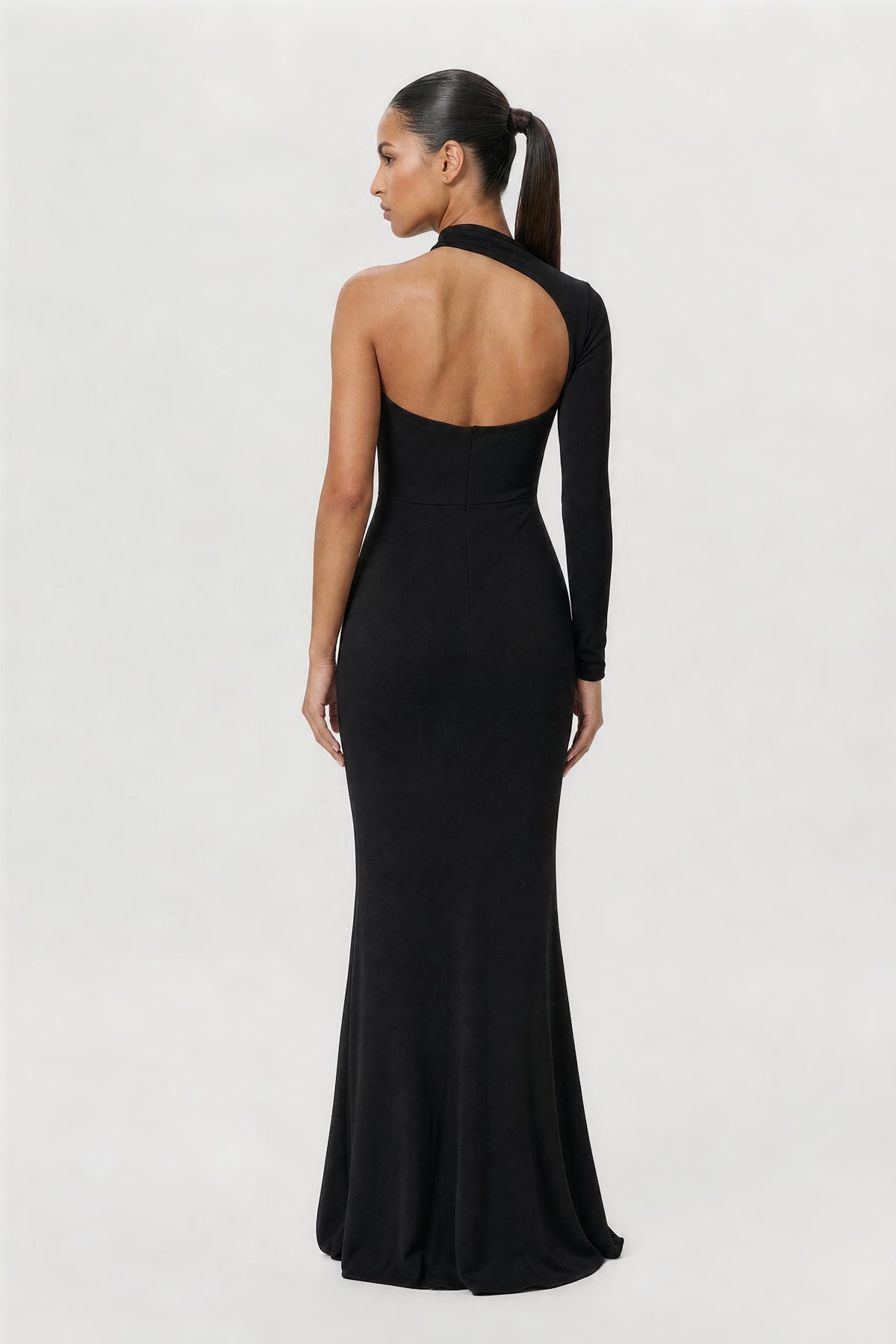 Asymmetric One-Shoulder Maxi Dress