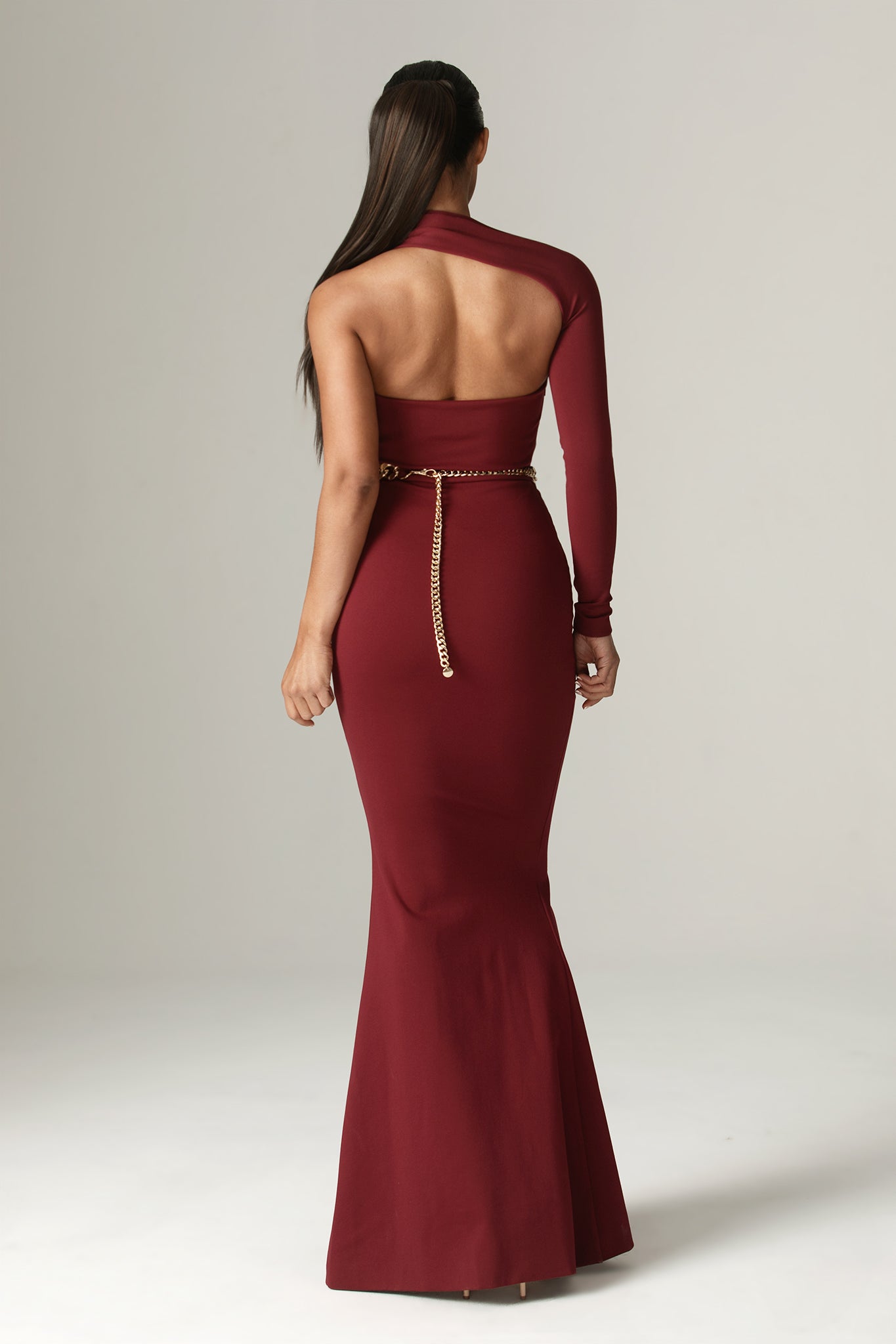 Asymmetric One-Shoulder Maxi Dress