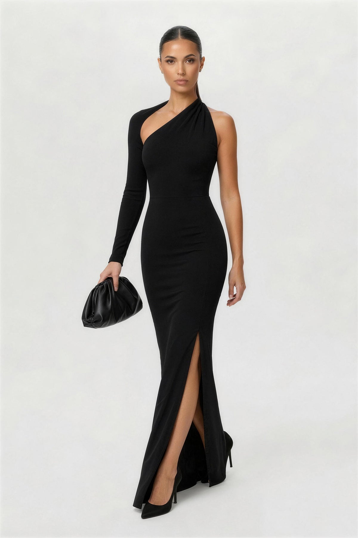 Asymmetric One-Shoulder Maxi Dress