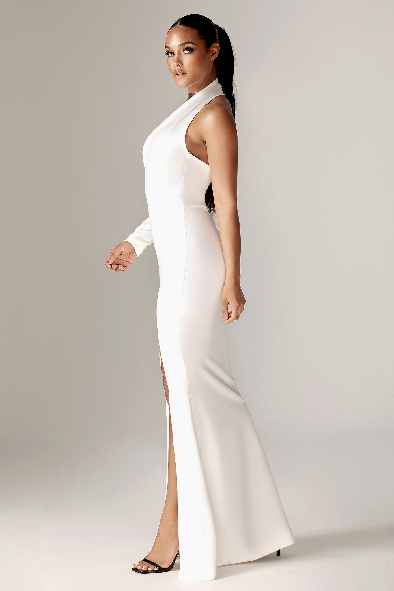 Asymmetric One-Shoulder Maxi Dress