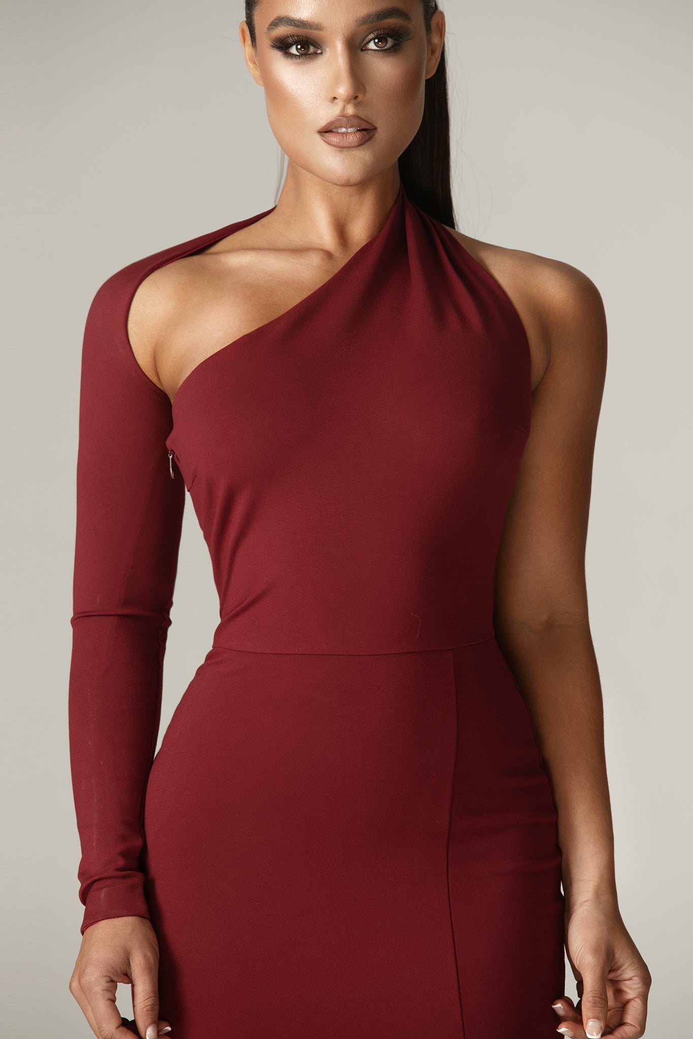 Asymmetric One-Shoulder Maxi Dress
