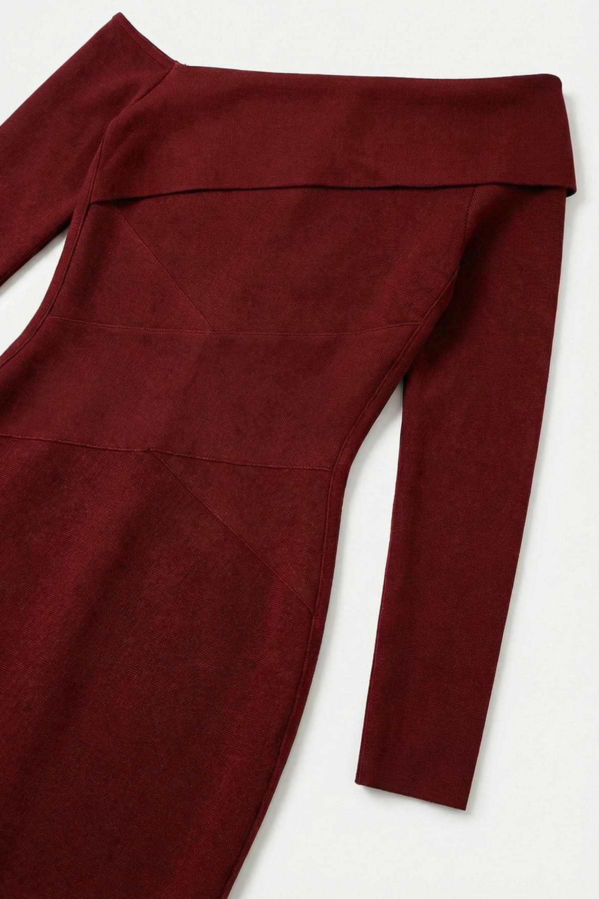 Off-Shoulder Draped Bandage Midi Dress