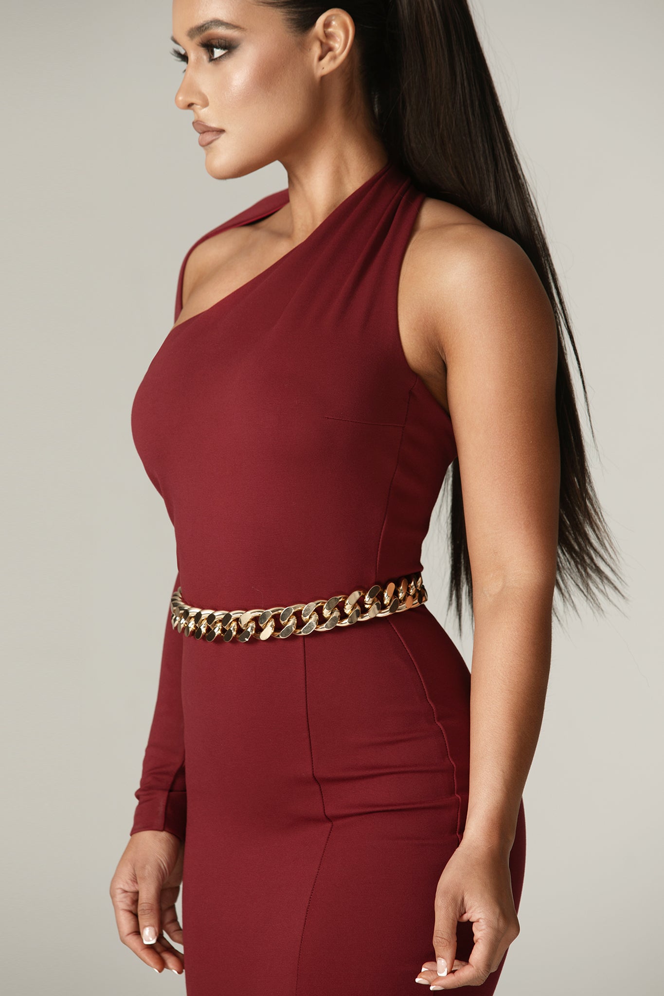 Asymmetric One-Shoulder Maxi Dress