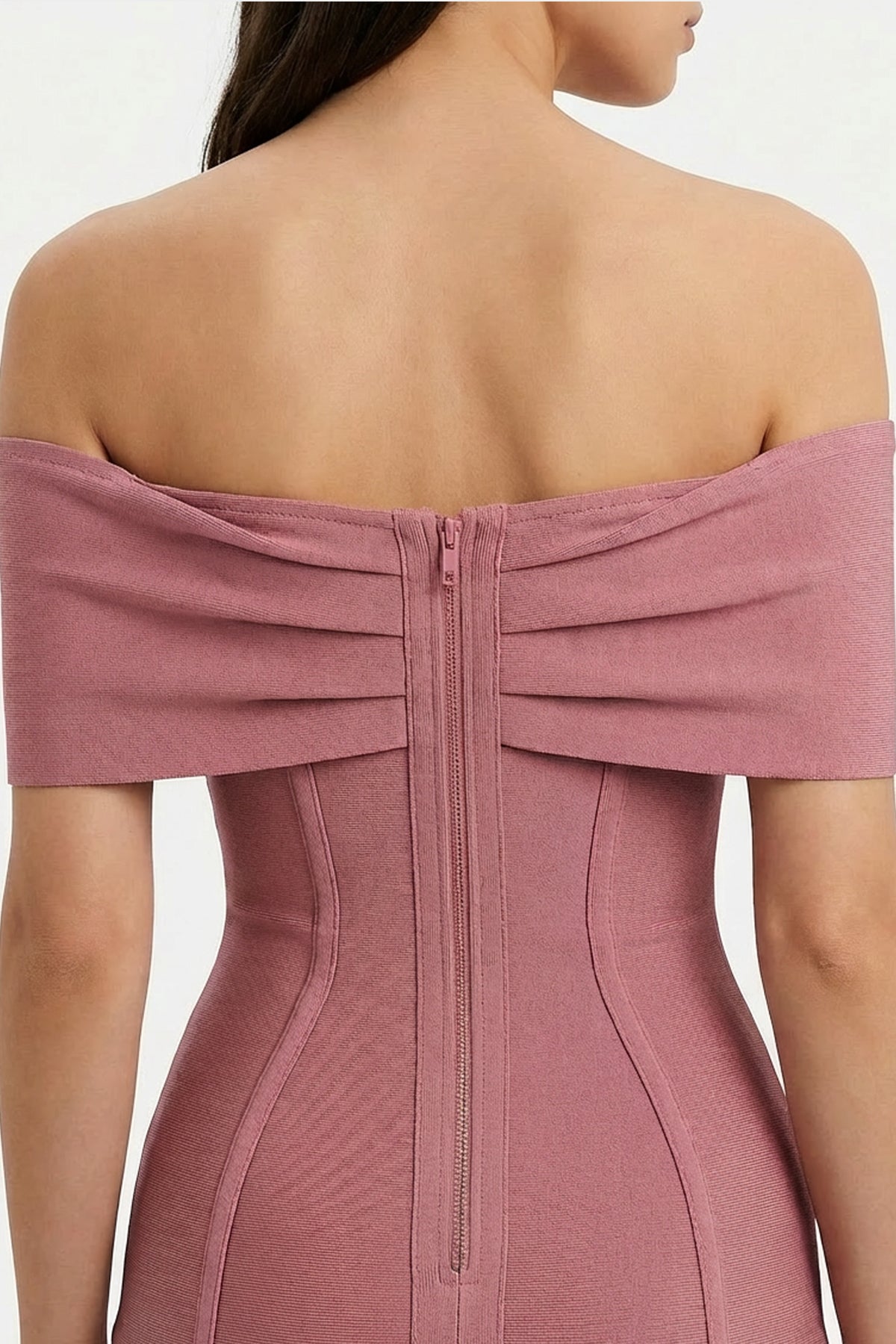 Off-Shoulder Bodycon Bandage Midi Dress