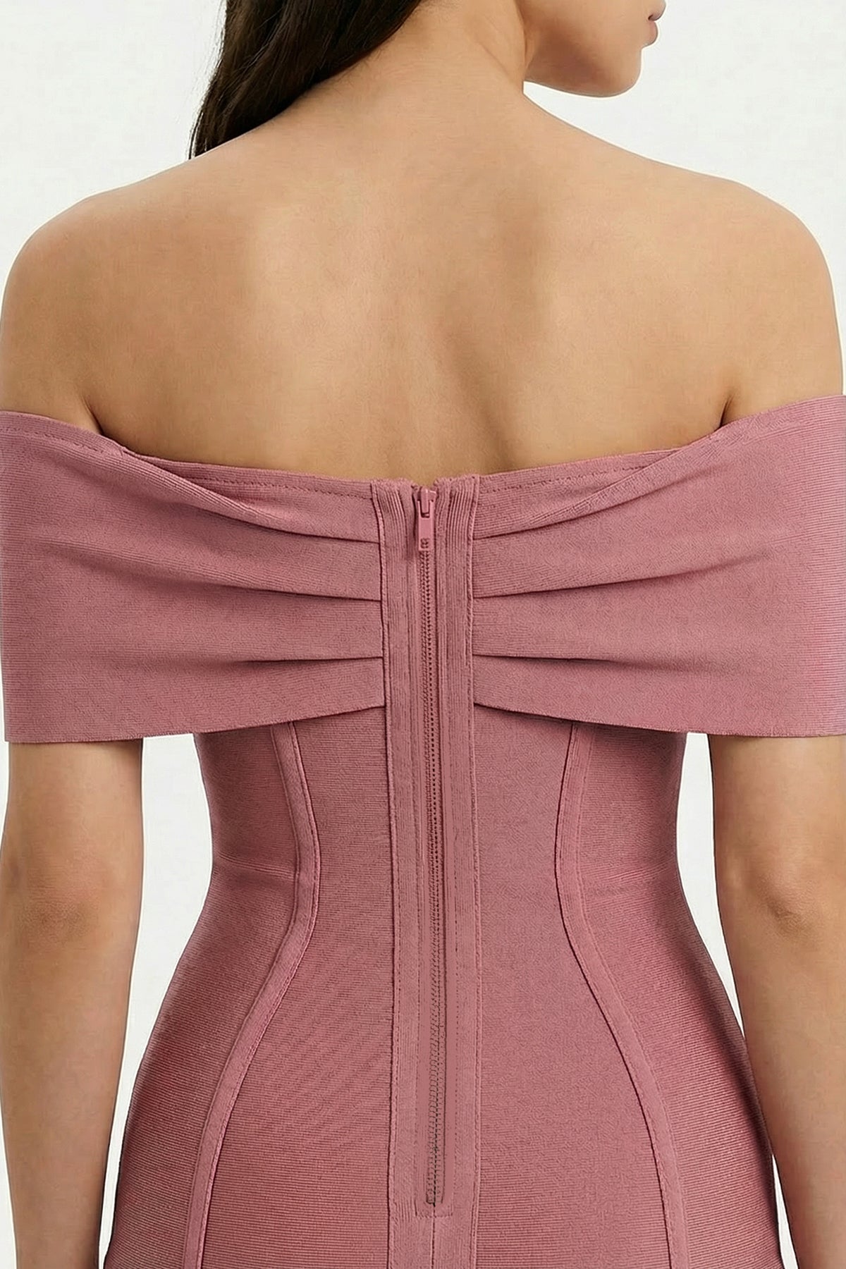 Off-Shoulder Bodycon Bandage Midi Dress